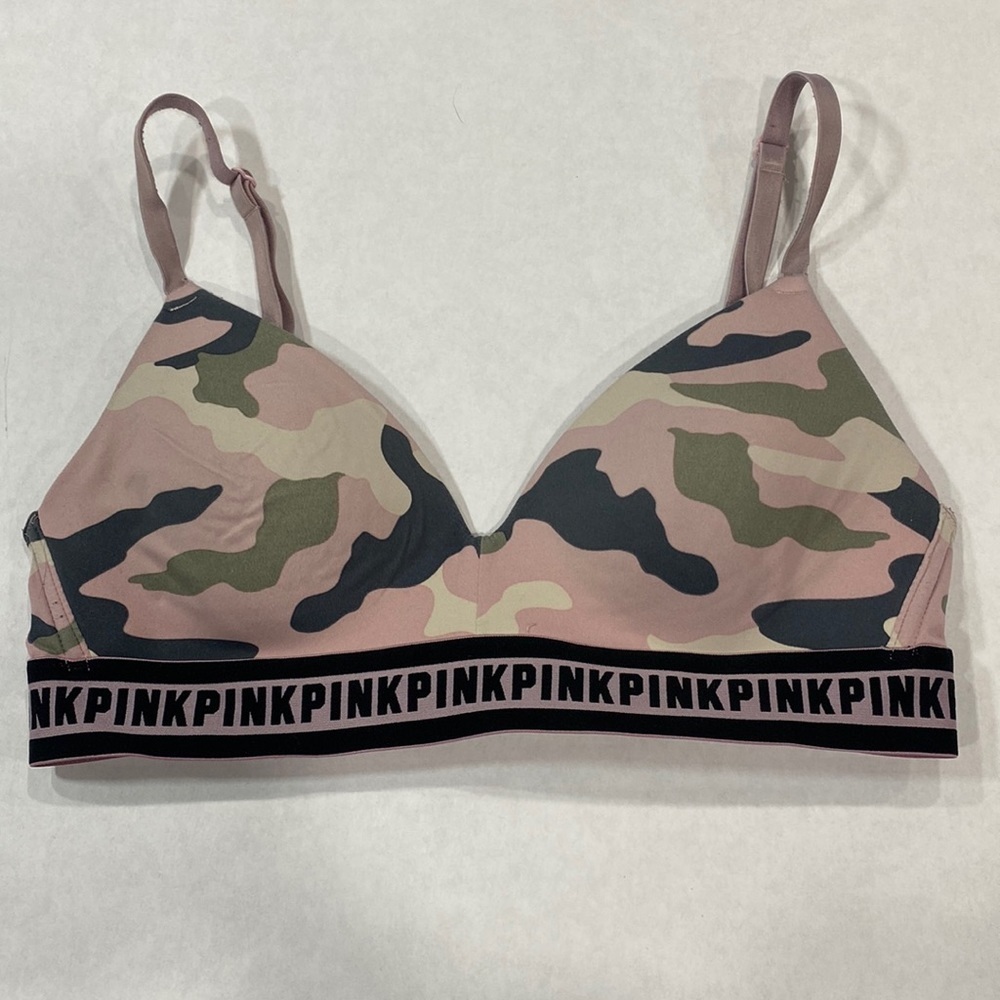 5 for $25‎ Pink Victoria's Secret wear everywhere wireless lightly lined camo